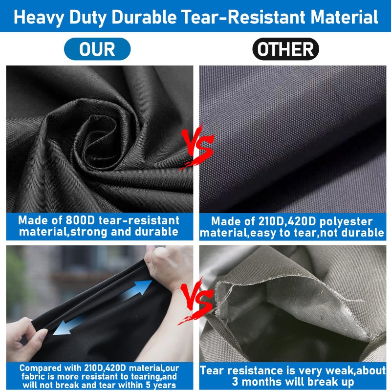 Kingly Griddle Cover for Blackstone 28" Griddle with Hood[2026 Upgraded 800D Heavy Duty] Rip-Proof 5483 Premium Griddle Cover,Waterproof UV & Fade Resistant Flat Top Gas Grill Cover with Strap and Air Vent - Image 3