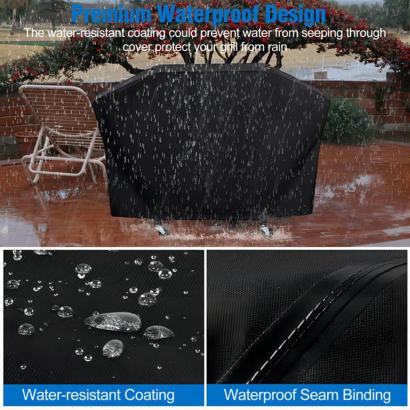 Kingly Griddle Cover for Blackstone 28" Griddle with Hood[2026 Upgraded 800D Heavy Duty] Rip-Proof 5483 Premium Griddle Cover,Waterproof UV & Fade Resistant Flat Top Gas Grill Cover with Strap and Air Vent - Image 5