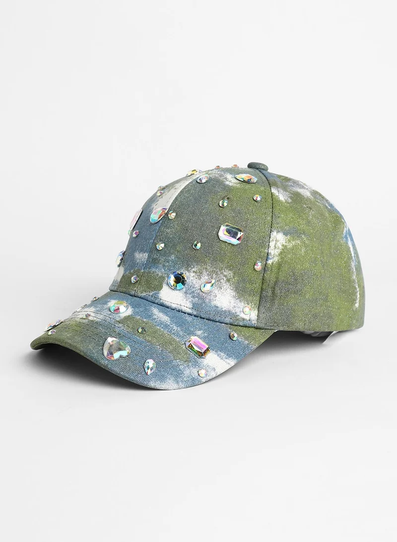 Haute Sauce Crystal Ombre Basketball Cap - Lapis Blue & Jungle Green