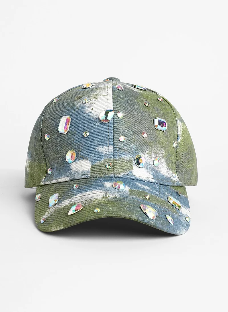 Haute Sauce Crystal Ombre Basketball Cap - Lapis Blue & Jungle Green