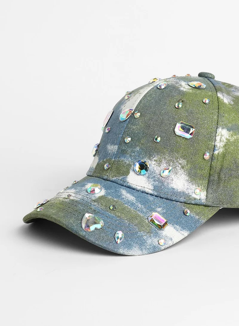 Haute Sauce Crystal Ombre Basketball Cap - Lapis Blue & Jungle Green