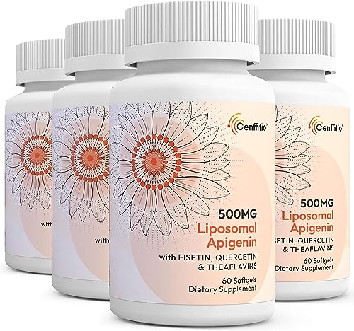 Cenffitio Liposomal apigenin 500mg Softgels Optimal Apigenin Supplement with Fisetin Quercetin and Theaflavins 8 Month Supply - Image 2