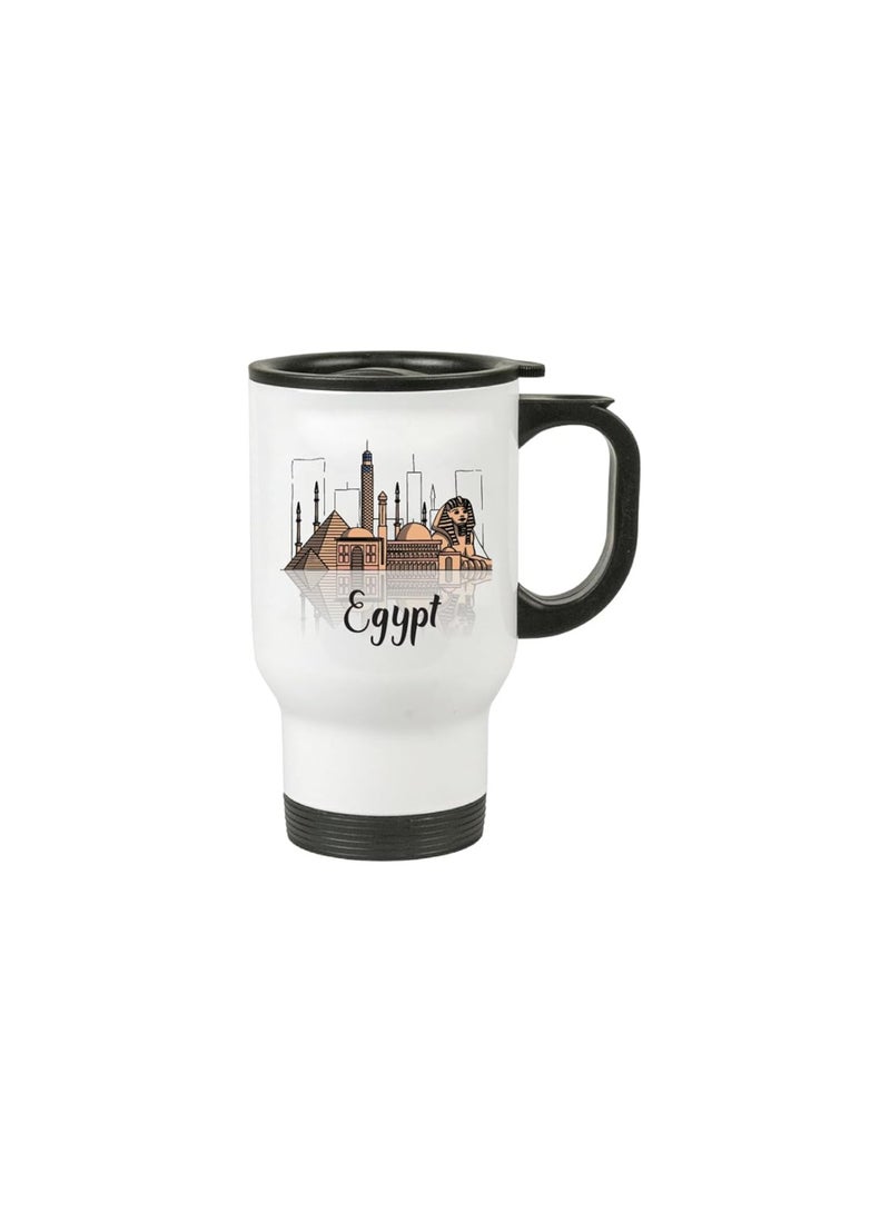 Egypt Skyline Travel Mug - Celebrate Egypt's National Day with this Skyline Travel Mug - Perfect for Egypt Independence Day - Gift for Any Egyptian - Image 2