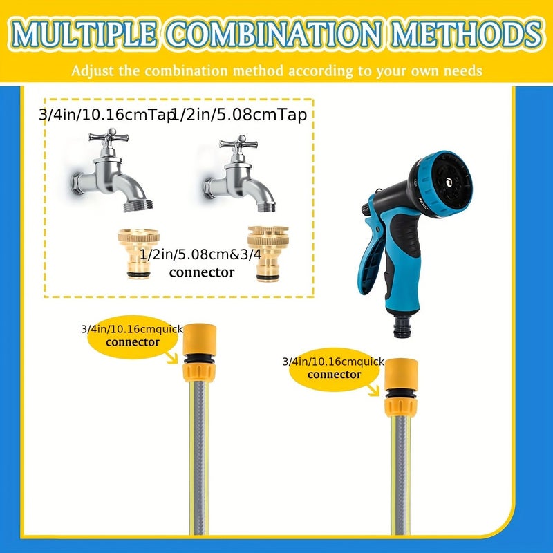 Universal Mixer Kitchen Hose Faucet Connector Adapter Kit With Quick Connector For Garden Hose And Kitchen Sink - Image 2