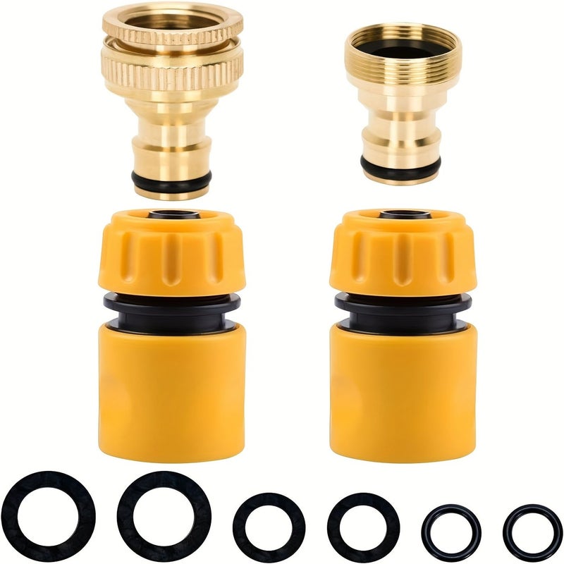 Universal Mixer Kitchen Hose Faucet Connector Adapter Kit With Quick Connector For Garden Hose And Kitchen Sink - Image 1