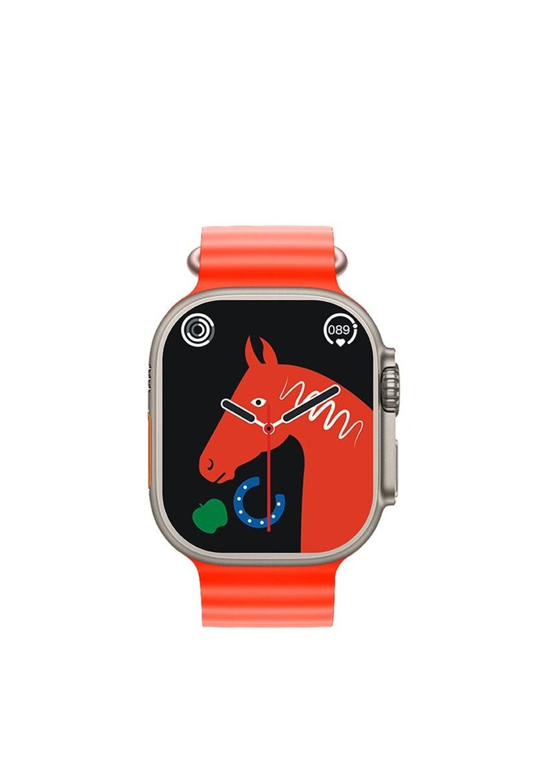 AROAQ - 220.0 mAh T900 Ultra Wireless Charging New Features Super Fast Latest Smart Watch Orange Orange - Image 1