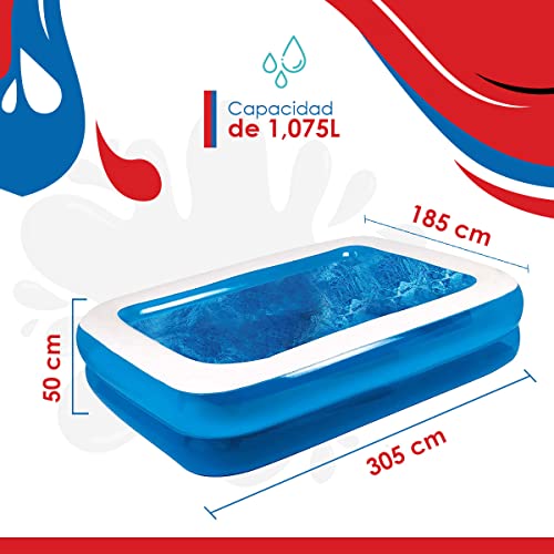 avenli Giant Inflatable Kiddie Pool Family and Kids Inflatable Rectangular Pool 10 Feet Long 120 X 72 X 20 - Image 5