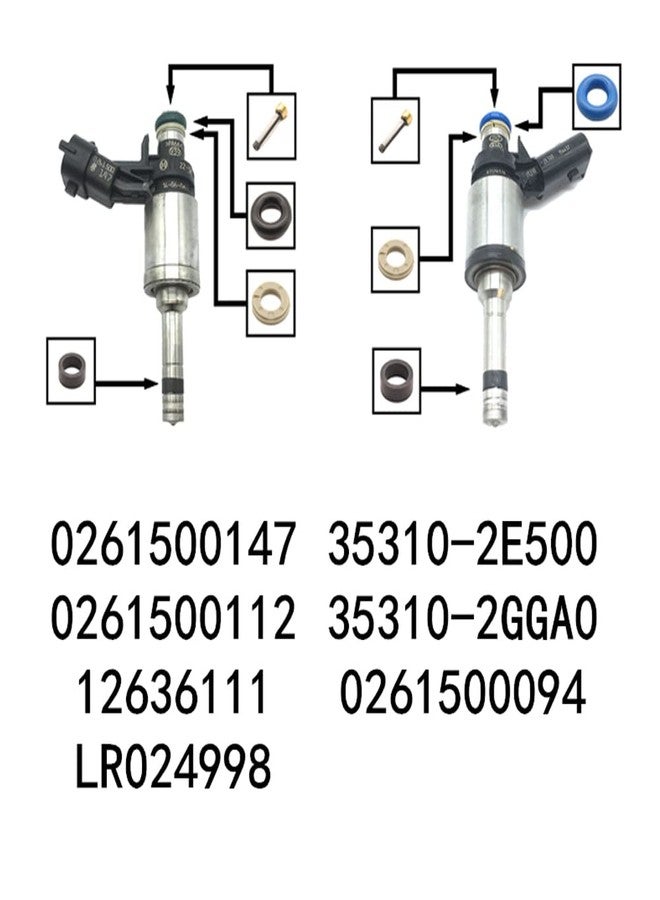Haneex (6Set) Fuel Injector Rebuild Seal O-Ring Micro Filter Pintle Cap Kit The Injector for FORD JAGUAR VOLVO LAND ROVER RANGE ROVER 2.0L - Image 2