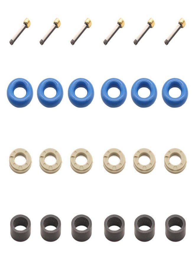 Haneex (6Set) Fuel Injector Rebuild Seal O-Ring Micro Filter Pintle Cap Kit The Injector for FORD JAGUAR VOLVO LAND ROVER RANGE ROVER 2.0L - Image 1