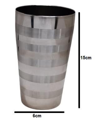 Dynore Stainless Steel 6 Pcs Lassi/Cocktail Shaker Glass- 750 ml Each - Image 2