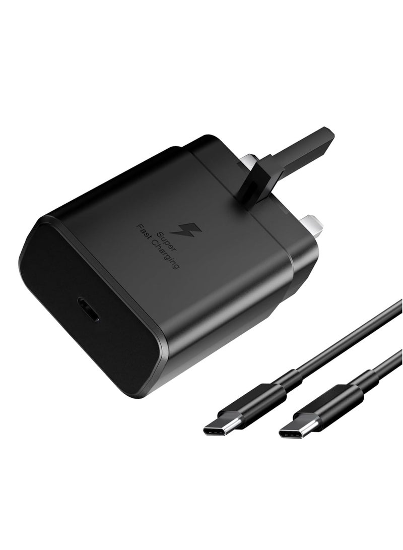 GUDOO 2025 45W Type C Super Charger PD3.0 for Samsung Galaxy S25 Ultra/S25/S24 Ultra/S24/S23 Ultra/S23/S22/S21/Z Fold Z flip 6 5 4/Galaxy Tab S9 S8 S7 A9/Galaxy Book 2 with USB C to C Cable - Image 1