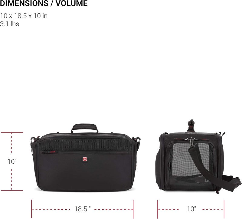 SwissGear 3323 CarryOn Pet Carrier AirlineApproved Dog Carrier  Cat Carrier 185 x 10 x 10 - Image 5