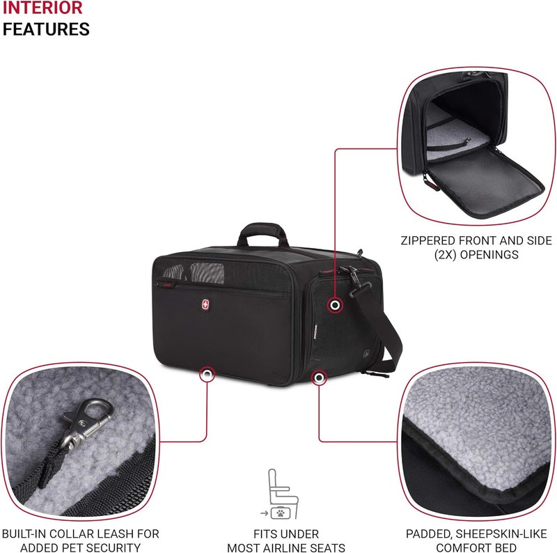 SwissGear 3323 CarryOn Pet Carrier AirlineApproved Dog Carrier  Cat Carrier 185 x 10 x 10 - Image 2