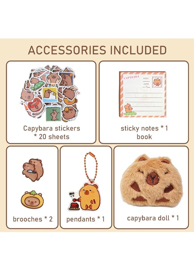 Pencil Case, Capybara Pencil Pouch, Large Capacity Multi-Layer Cute Pencil Bag with Dolls, Transparent Capybara Cute Pencil Pouch, for Kids Girls Teenage Boys Gifts - Image 2