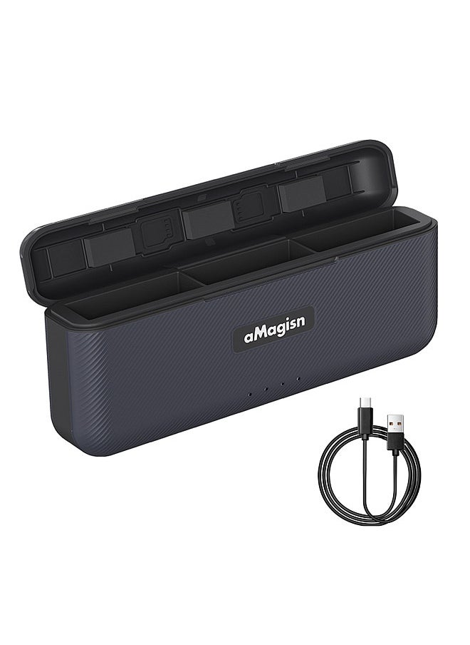 3-slot Fast Charge Box Battery Charger Type-C PD Fast Charging Case Sports Camera Accessory Replacement for Insta360 Ace/ Ace Pro