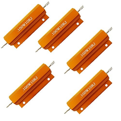 Comidox Set of 5 100W Watt Shell Power Aluminum Housed Case Wirewound Resistor 10R Ohm - Image 4