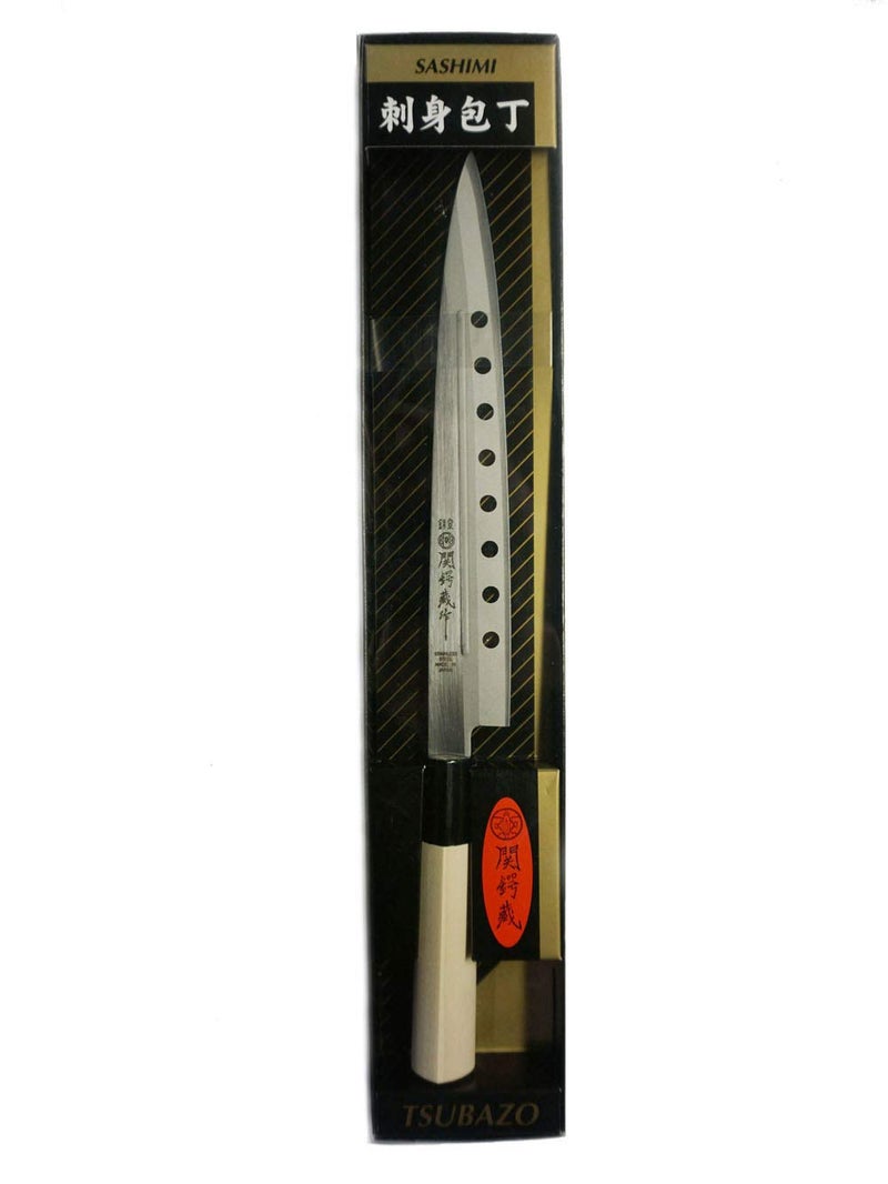 JapanBargain 1551 NonStick Yanagiba Sashimi Knife Japanese High Carbon Stainless Steel Sushi Chef Knife Made in Japan 200mm