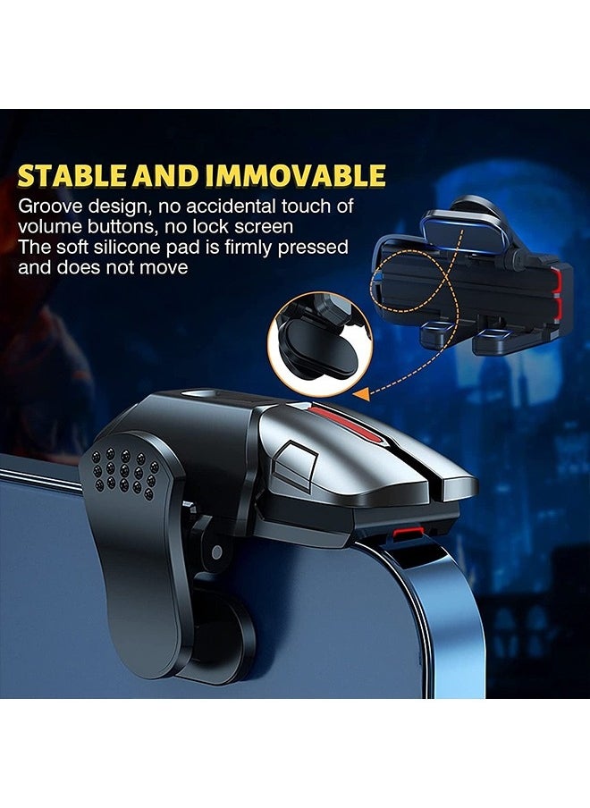 Topleo - Mobile Game Controller Trigger, 6 Finger Game Trigger, Sensitive Shoot Target&Metal Buttons for PUBG/Fortnite/Call of Duty/Rules of Survival and many other games(include 2pcs Finger Sleeves) - Image 1