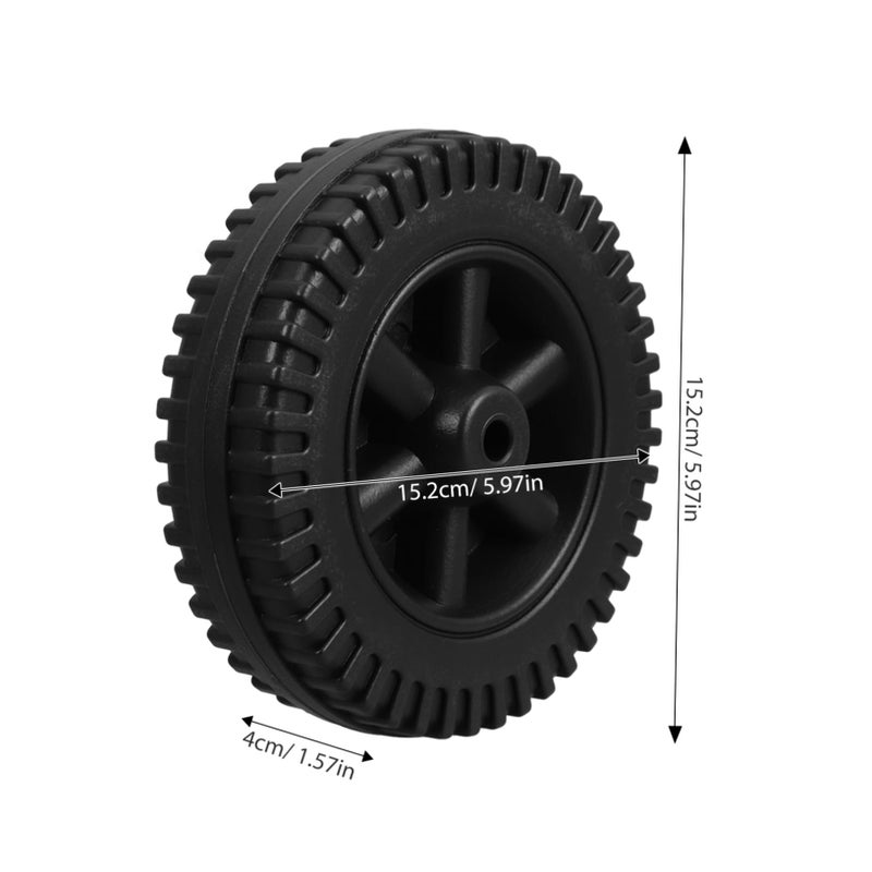 Heavy Duty 6 Inch BBQ Grill Wheels Set Of 2 For Outdoor Grill And Lawn Mower Smooth Rolling Replacement - Image 3