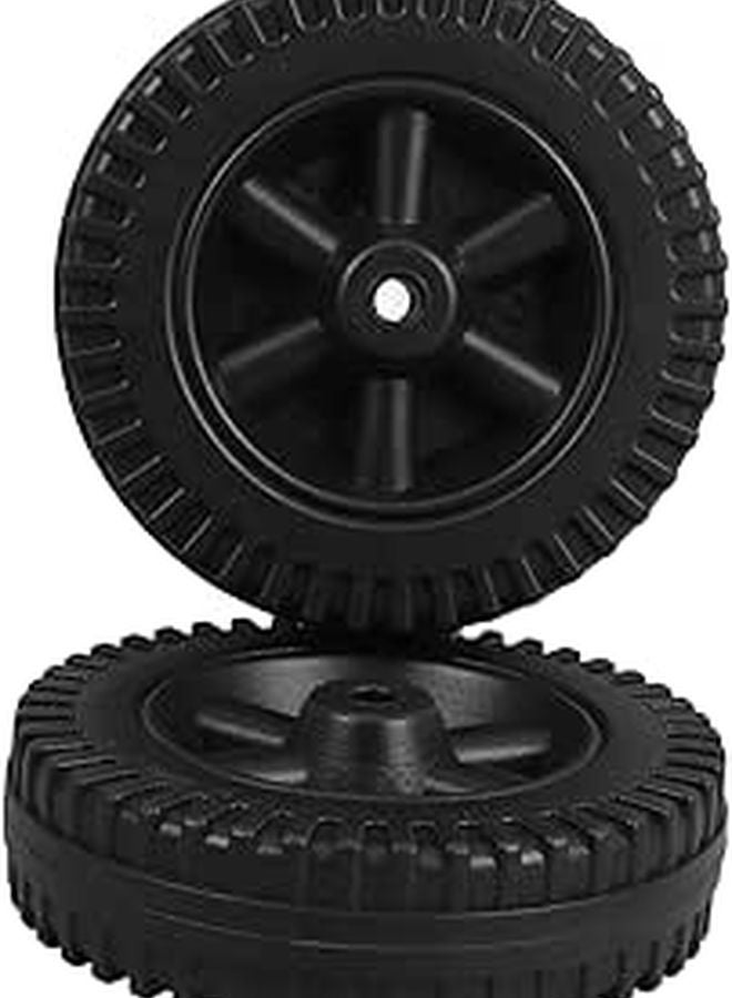 Heavy Duty 6 Inch BBQ Grill Wheels Set Of 2 For Outdoor Grill And Lawn Mower Smooth Rolling Replacement - Image 1