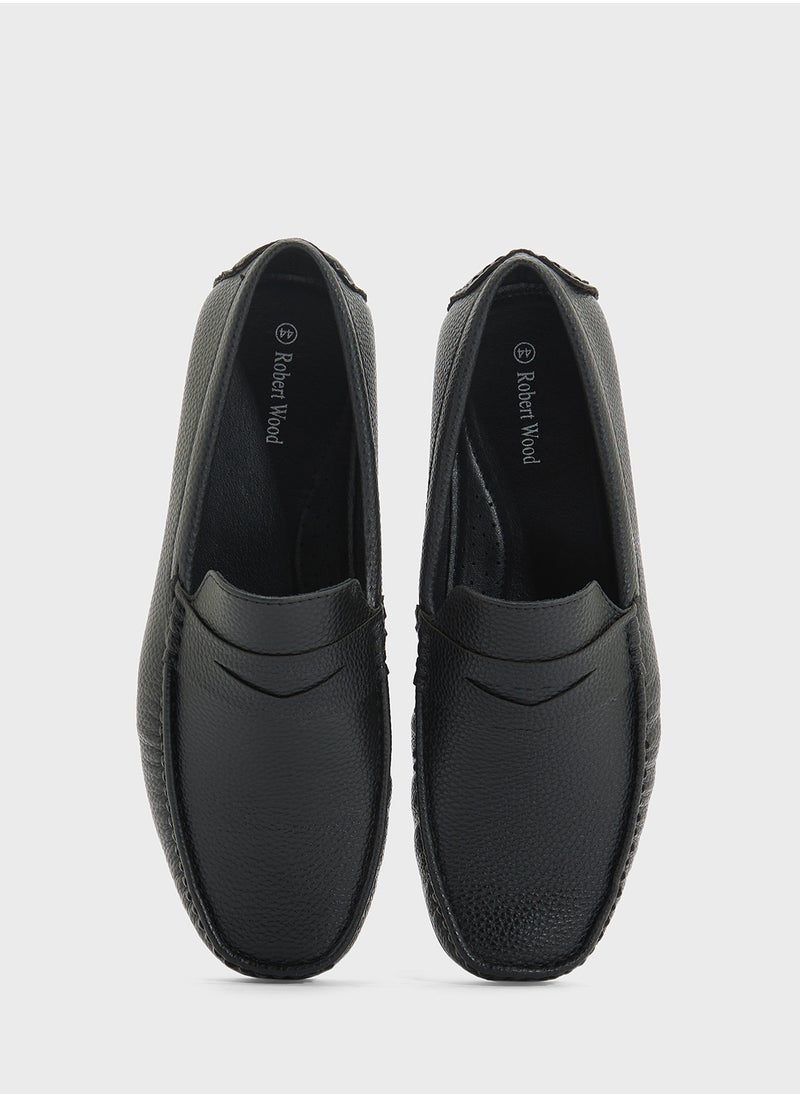 Robert Wood Saddle Details Smart Loafers  - Image 3