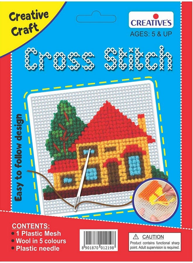 كرييتفز مجموعة أدوات منزلية للتطريز المتقاطع من Creative's Plastic And Wool - 1534 (متعددة الألوان) - Image 1