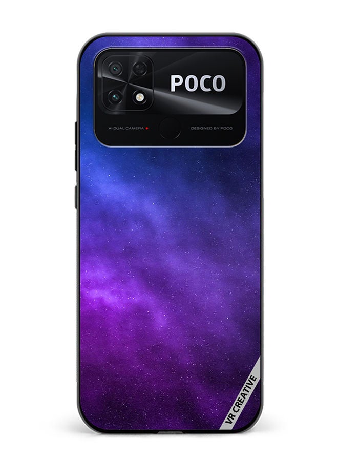 VR CREATIVE Protective Case Cover For Xiaomi Poco C40 Night Sky Stars Design Multicolour - Image 1