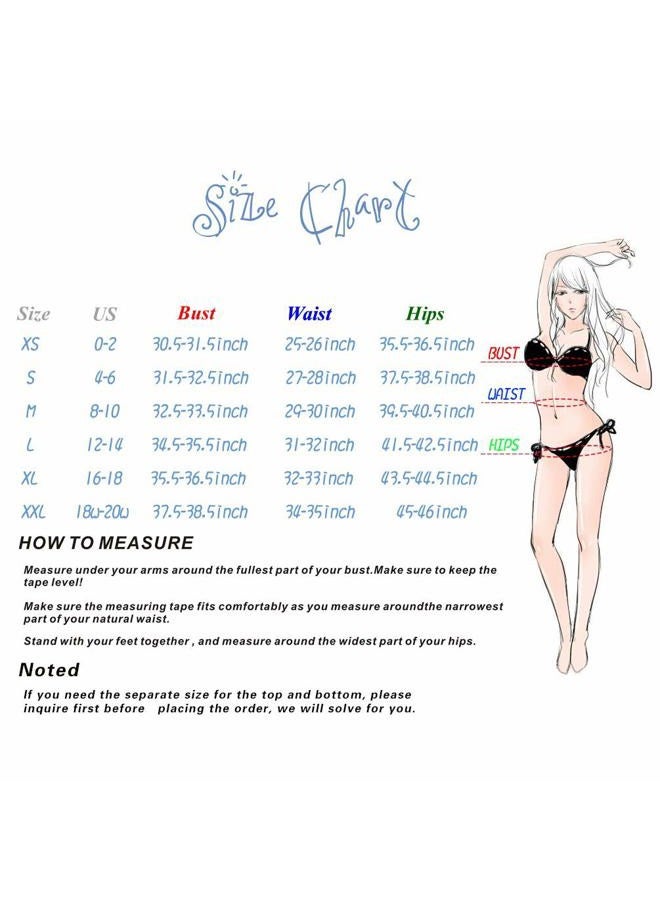SHEKINI Women's Halter Triangle Bikini Padded Tie String Bathing Suits Top Black, M - Image 5