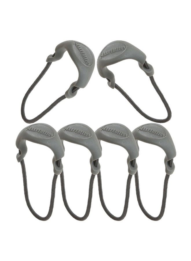 MAXPEDITION Positive Grip Zipper Pulls (Small, Gray) Pack of 6, Zipper Pull Replacement for Tactical Backpack, EDC Pouch, Bug Out Bag & Luggage, Sling Pull Tab, PZSGRY - Image 1