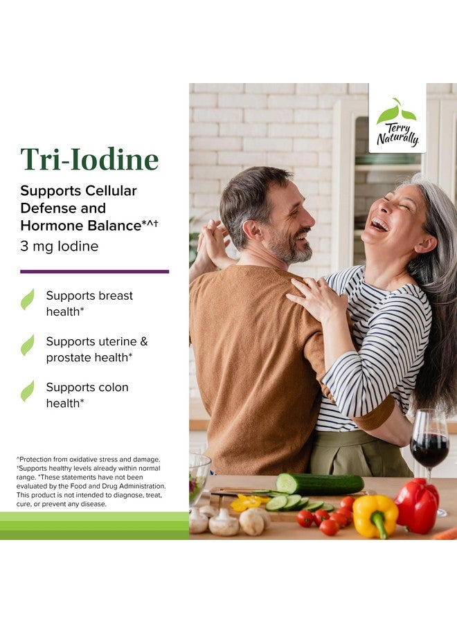 Terry Naturally Tri-Iodine - Dietary Supplement for Breast & Prostate Health Support - Healthy Thyroid Function Supplement Aid - 3 mg, 90 Capsules - Image 3