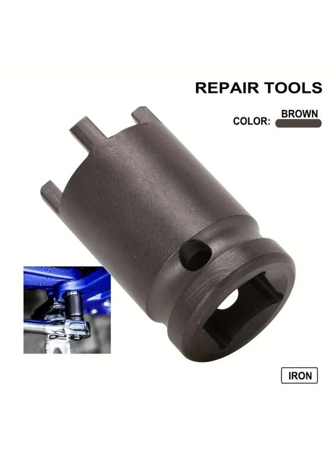 Brown 4 Pin Socket Wrench for Sur Ron Electric Dirt Bike Durable Iron Tool for Lock Nuts Removal - Image 4