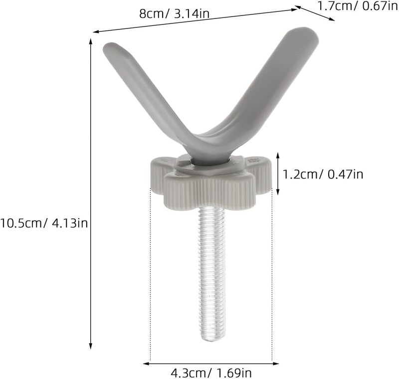 Toddmomy 4pcs Heavy Duty Gate Bolts and Pressure Mounted Screws for and Pet Safety Gates, Small Size Y-Shaped Nut Spindle Bolts Replacement Hardware for Stair and Door Safety Barriers - Image 2