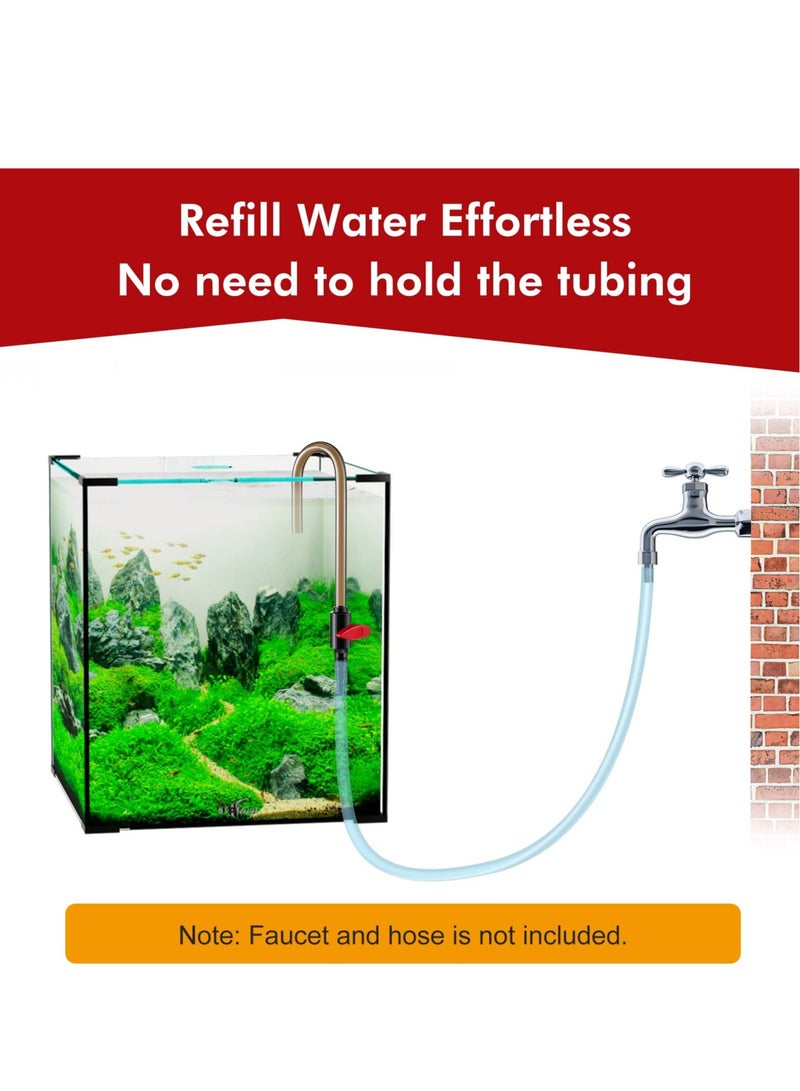 Aquarium Fish Tank Hook Water Changer Adjustable Flow Quality Pvc Quickly And Efficiently Helps Fill Your Water Aquarium Vacuum Water Filler For Fish Tank Suit For 1/2'', 5/8'' 3/4'' Hose - Image 4