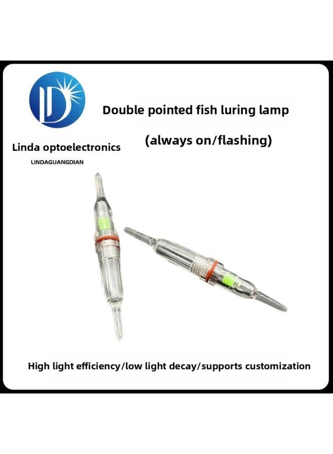 High Quality Supply Double Pointed Underwater Fishing Lamp Fishing Lamp Fishing Lamp Led Fishing Lamp Night Fishing Lamp-Color:Always On Red  - Image 1