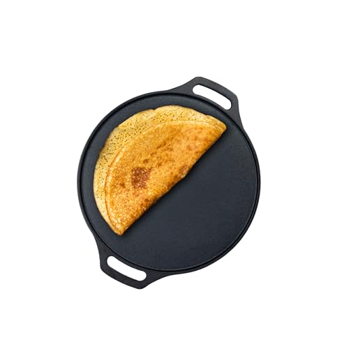 Greenchef Pre-Seasoned Cast Iron Zesto Doasa Tawa 30 cm | Pre-Seasoned with 100% Vegetable Oil | Naturally Nonstick | High Pressure Casting | High Strength | Bring Back Nostalgic Taste | Toxin-Free - Image 1