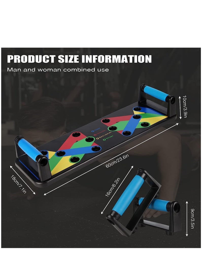 ELTRAZONE Push Up Board 9 in 1 Home Workout Equipment Multi-Functional Pushup Bar System Fitness Floor Chest Muscle Exercise Professional Equipment Burn Fat Strength Training Arm  - Image 3
