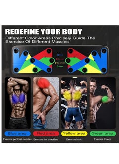 ELTRAZONE Push Up Board 9 in 1 Home Workout Equipment Multi-Functional Pushup Bar System Fitness Floor Chest Muscle Exercise Professional Equipment Burn Fat Strength Training Arm  - Image 4