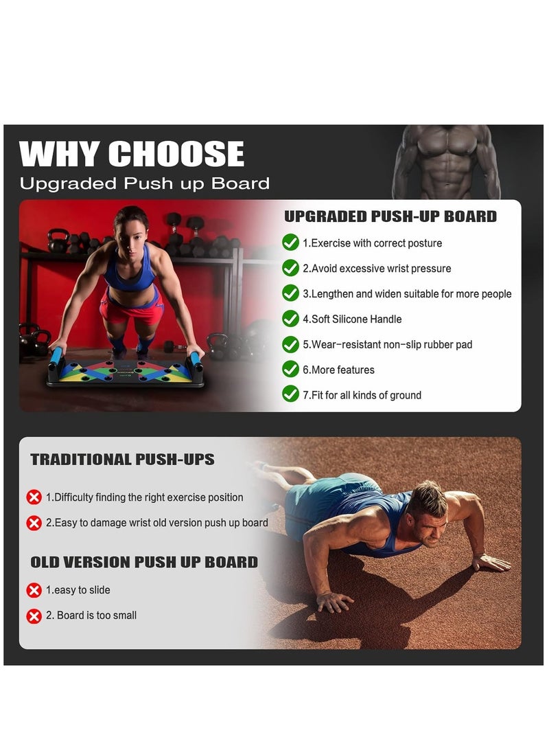 ELTRAZONE Push Up Board 9 in 1 Home Workout Equipment Multi-Functional Pushup Bar System Fitness Floor Chest Muscle Exercise Professional Equipment Burn Fat Strength Training Arm  - Image 5