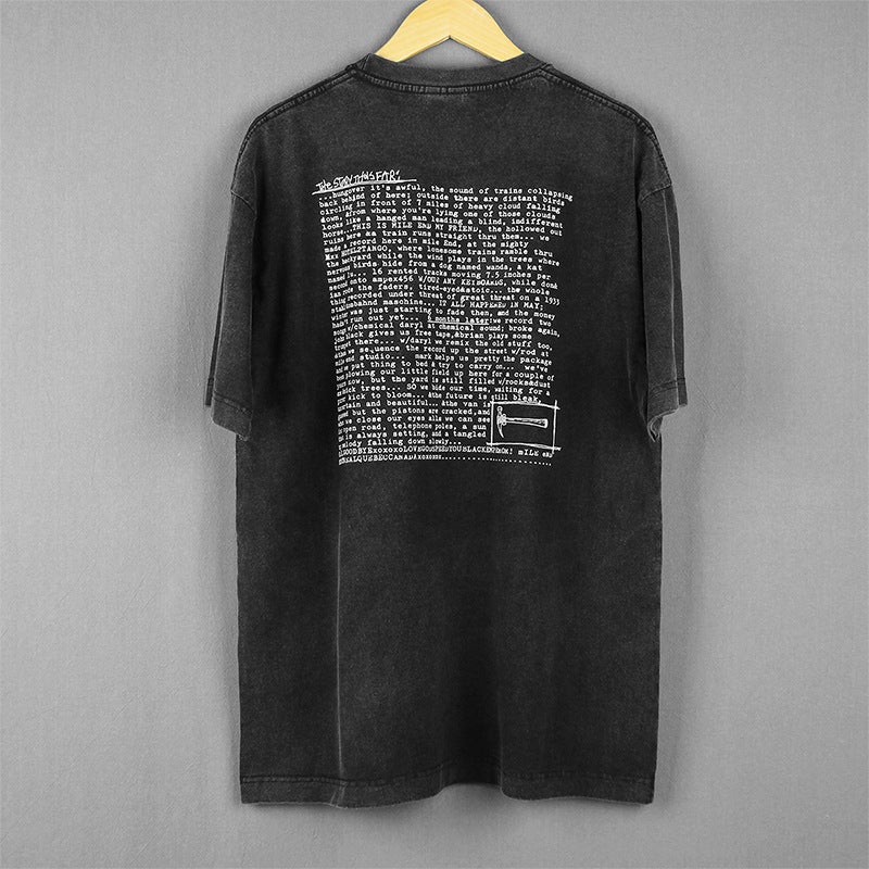 Godspeed You Black Emperor God Bless Black Emperor Shake Cotton Washed Long-Sleeved Short-Sleeved T-Shirt - Image 3