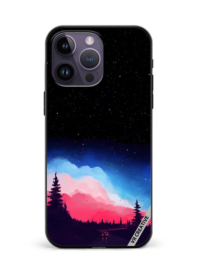 VR CREATIVE Protective Case Cover For Apple iPhone 15 Pro Vibrant Cloud Design Multicolour - Image 1