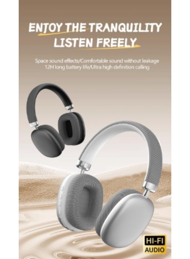 XKIN XK-HP2 Wireless Bluetooth On-Ear Headphones – 40 Hours Playtime, Passive Noise Isolation, Soft Ear Cushions, USB-C Charging, Built-in Mic - Image 3