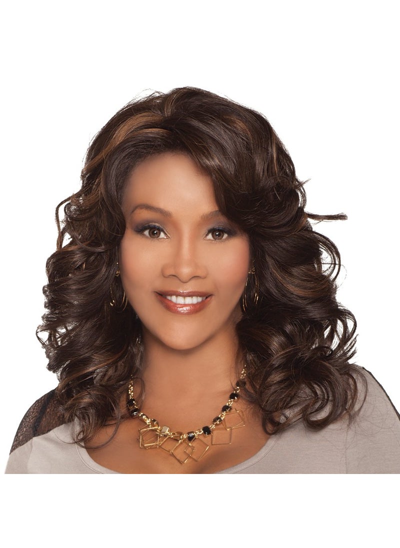 VIVICA A. FOX Vivica A. Fox GOLDIE-V New Futura Fiber, Deep Swiss Lace Front Wig in Color P273033 