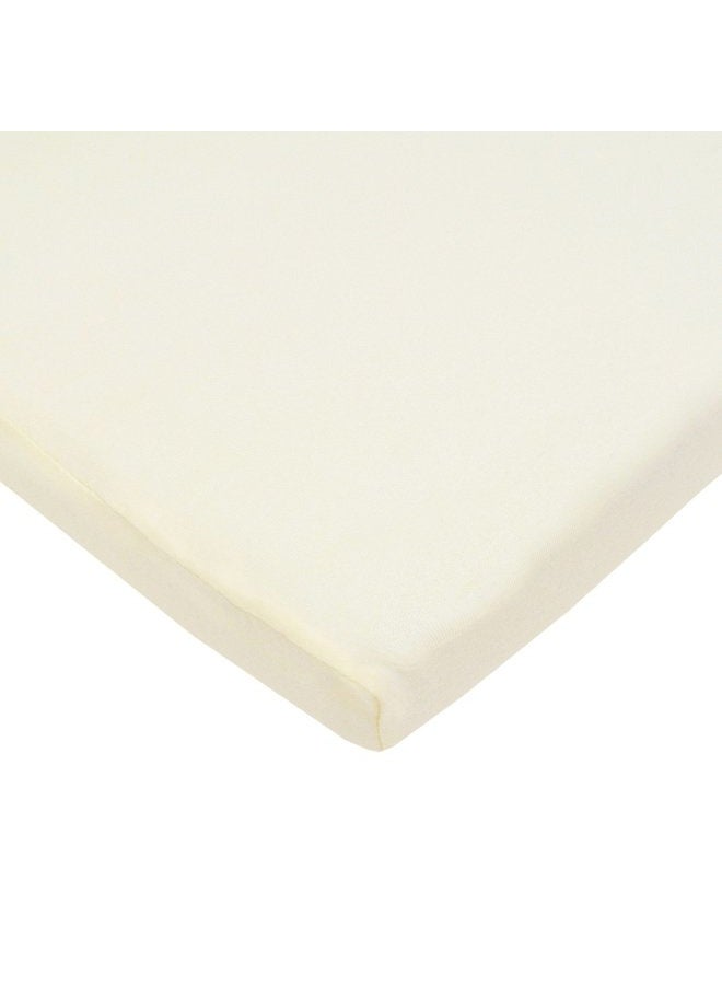 TL Care 100% Natural Breathable Cotton Jersey Knit Fitted Bassinet Sheet, Cream, 15" x 33", Soft Breathable  - Image 1