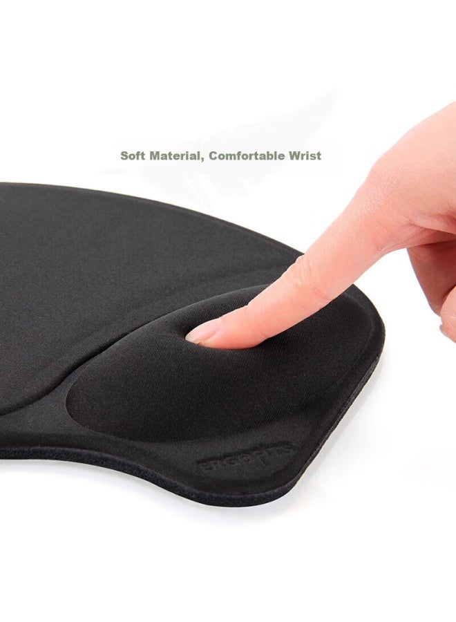 Ecola Oversized Mouse Pad With Thick Warm Hand Rest Pad Gaming Office Notebook Desktop Computer Special Desk Pad Black Ez1bk - Image 1