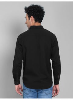 Beyoung قميص كاجوال رجالي من قطن تويل أسود BEYOUNG  - Image 4