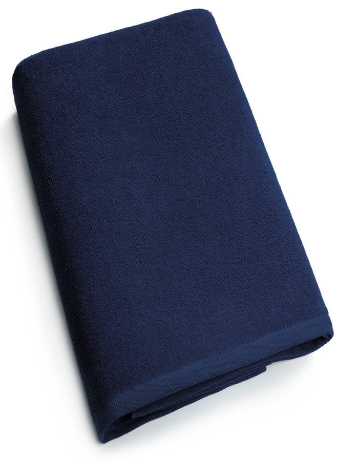 Beachland - Solid Beach Towel 30 x 60 inch Pool and Resort Style - 100% Cotton - Extra Soft and Absorbent (1 Towel, Navy) - Image 1