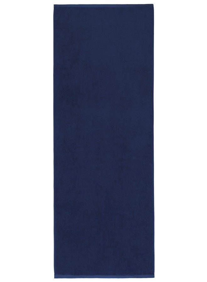 Beachland - Solid Beach Towel 30 x 60 inch Pool and Resort Style - 100% Cotton - Extra Soft and Absorbent (1 Towel, Navy) - Image 2
