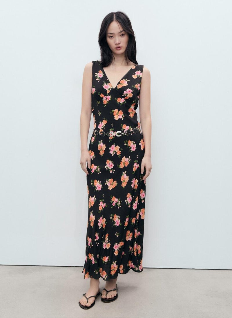 مانجو فستان طويل مزهر - Image 1