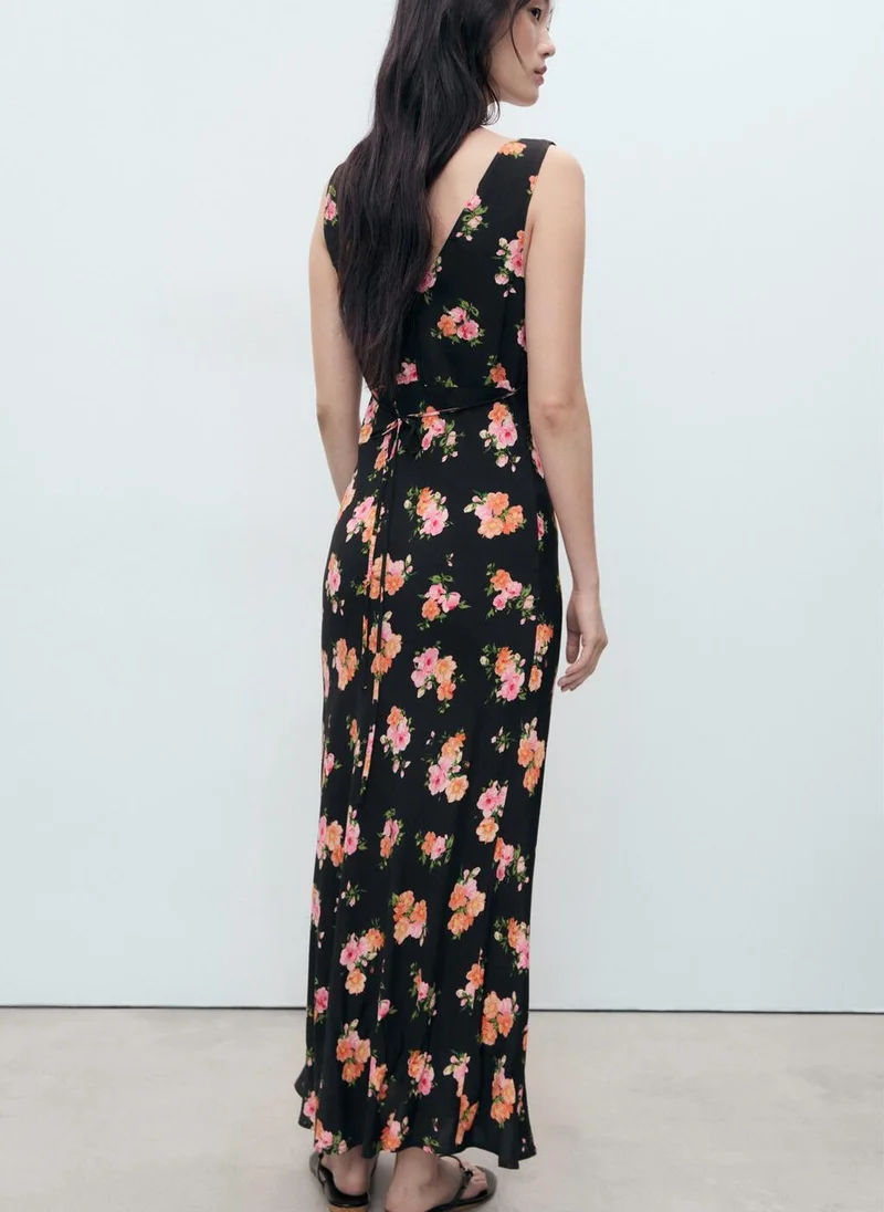 MANGO Long floral dress