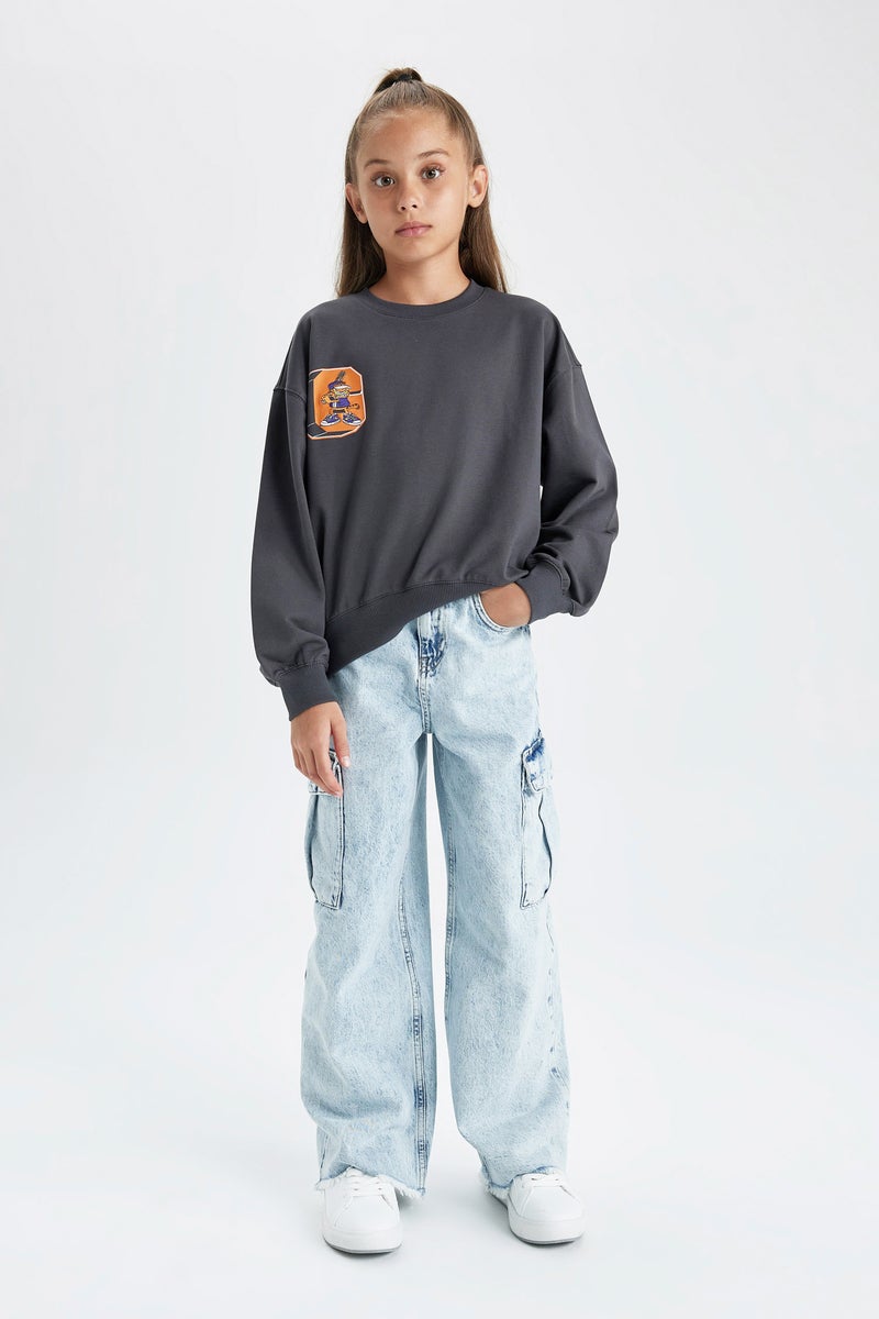 ديفاكتو سويت شيرت بناتي بقصة عادية بطبعة غارفيلد - Image 2